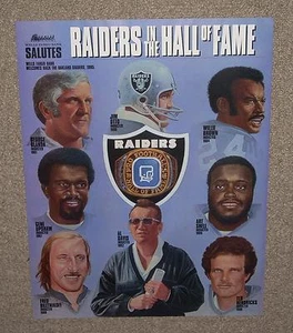 Vintage 1995 Oakland Raiders Football Hall Of Fame Poster Al Davis NFL AFL NEU!! - Bild 1 von 2