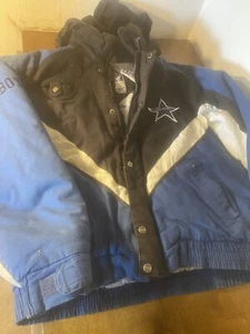 Vtg Team NFL Triple Fat Goose Dallas Cowboys Jacket Size L  Hooded - Picture 1 of 12