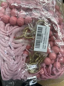 6 Pack pink Bead Curtain Tiebacks: CHILAC Tassel Wood Bead Curtain Holdbacks f.. - Picture 1 of 4