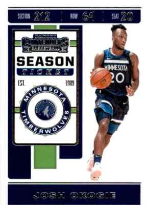 2019-20 Panini Contenders Josh Okogie Minnesota Timberwolves #52 - Image 1 of 2