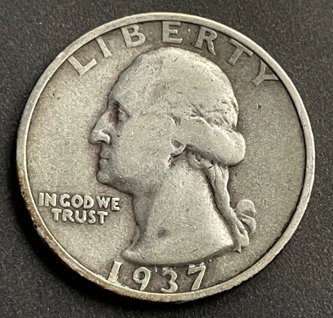 1937-S Washington Quarter As Pictured Cover
