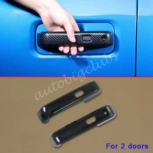 For Ford F-150 F150 Raptor 2-Door 2017-2020 Carbon Fiber Door Handle Cover Trims - Picture 1 of 6