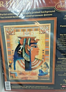 Cleopatra Riolis Printed Cross Stitch Kit 0046PT Size 11.75 X 15.75  inches - Picture 1 of 4