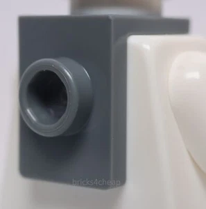 Lego 4x Star Wars Dark Bluish Gray Minifig Neck Bracket Back Stud Thick Wall - Picture 1 of 2