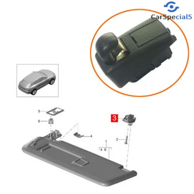 Parasol negro gris clip gancho retenedor 95B857561 para Porsche Macan 2015-2021 Foto 1 de 4