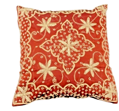 Decorative-Beaded-Sparkly-Throw-Pillow-Cushion-Cover Pillow case-hand made  - Image 1 of 4