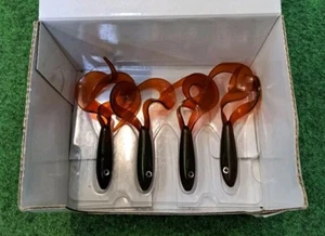 4 × Balzer SHIRASU ZANDER COLLECTOR 12 CM "MOTOROIL" NEU! Angeln Gummifische NEW - Bild 1 von 4