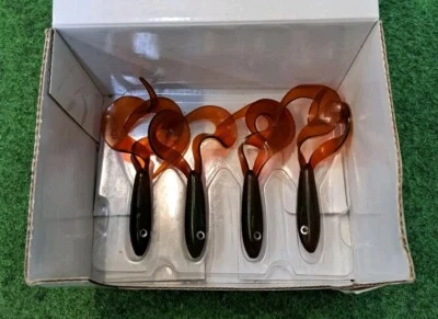 4 × Balzer SHIRASU ZANDER COLLECTOR 12 CM "MOTOROIL" NEU! Angeln Gummifische NEW - Bild 1 von 4