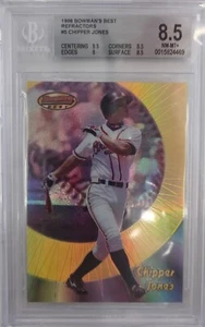 1998 Bowman's Best Refractor #5 Chipper Jones SP /400 BGS 8.5 GEM MINT - Bild 1 von 2