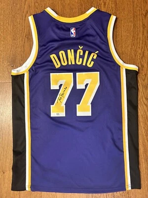 Rob Pelinka Signed Autograph Luka Doncic Jersey Los Angeles Lakers PSA/DNA COA - Image 1 of 3