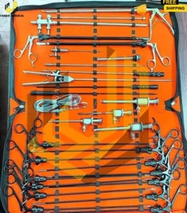 Conjunto de instrumentos de endoscopia laparoscópica alemán grado 28 piezas - Imagen 1 de 3