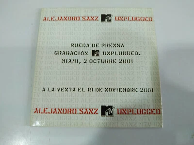 Alejandro Sanz Unplugged + Press Conference Miami 2001 - Single Promotional CD Foto 1 de 3