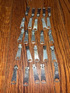 25 Stück Vintage Nickel #5 Reißverschluss Ersatz Schieber Metall langer Zug Kopf Reparatur - Bild 1 von 10