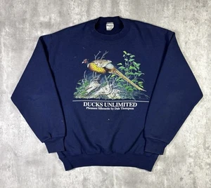 Vintage 90s Ducks Unlimited Bird Nature Crewneck Sweatshirt Mens size Medium - Picture 1 of 10