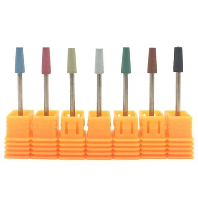 7PCS Nail Art Grinding Drill Bits Electric Manicure Machine Ceramic Bullet Bit - Image 1 of 4