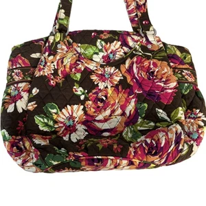 VERA BRADLEY English Rose Garden Glenna Shoulder Bag Tote Purse L Floral RETIRED - Picture 1 of 8