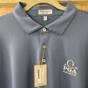 Peter Millar Crown Sport Jubilee Polo 2025 PGA Championship Quail Hollow 2XL - Foto 1 di 11