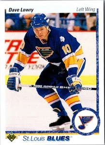 1990 Upper Deck Dave Lowry #349 St. Louis Blues Hockey Card - Picture 1 of 2