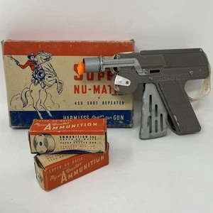 VINTAGE LMCO Super-Numatic Harmless Paper Buster Gun Cap Pistol Toy w/ Box - Picture 1 of 15