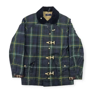 Polo Ralph Lauren Fireman Checkered Waxed Clasp Jacket Men's Medium - Picture 1 of 9