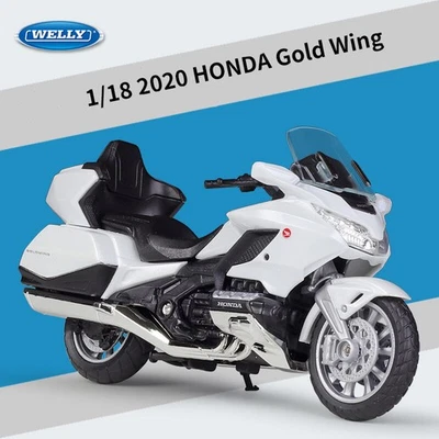 1:18 2020 Honda Gold Wing Motorcycle Model Toy Diecast Motorbike Toys Gift White - Image 1 of 2