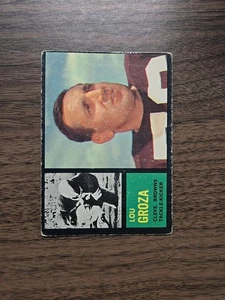 1962 Topps - #32 Lou Groza VG Cleveland Browns Kicker Hall Of Famer - Bild 1 von 6