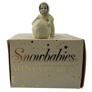 Department 56 Snowbabies Miniature Pewter Figurine Help Me I'm Stuck 7638-4 VTG - Picture 1 of 11