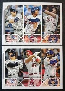 Aaron Judge Mike Trout Yordan Alvarez AL HR + RBI 2023 Topps Series One Baseball - Picture 1 of 5