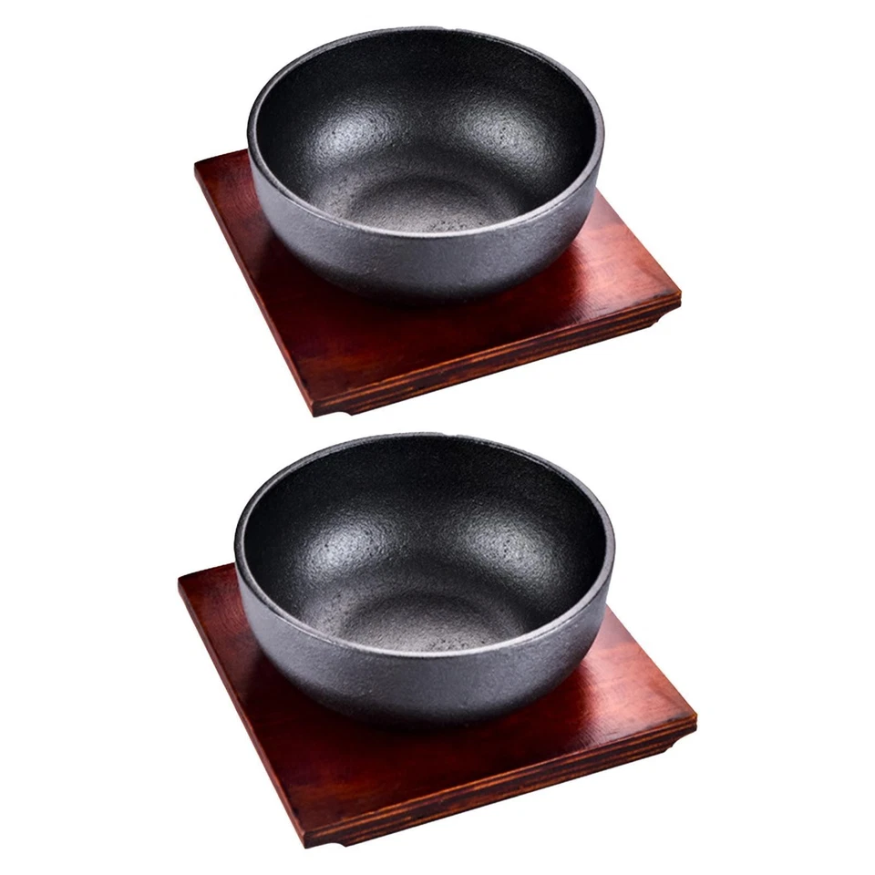 Thicken Cast Iron Bowl Easy Clean Large Capacity Serving Bowl for Restaurant - Image 1 of 1