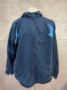 BCG Men's Windbreaker Jacket Hooded Dark Blue Size XXL - Picture 1 of 5