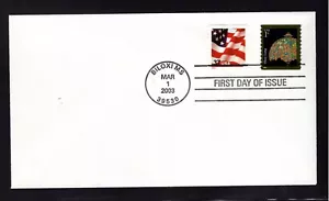Scott 3631 + 3759 - American Flag & Navajo Necklace. F.D.I. #02 3631fdi - Picture 1 of 1