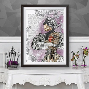 Gothic Victorian Anatomical Skeleton - Dictionary Book Page Art Background - Picture 1 of 2