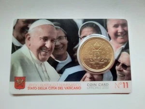 VATIKAN Citta del Vaticano Coin Card Nr. 11 - Kursmünze 50 Cent 2020 Original BU - Bild 1 von 2