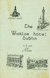 1952 The Wicklow Hotel Restaurant Speisekarte Wicklow Street Dublin Irland - Bild 1 von 3