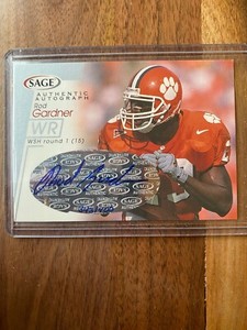 A44,491 - 2001 SAGE Autographs Silver #A16 Rod Gardner/400