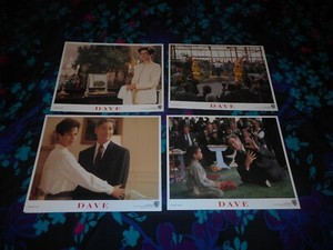 DAVE - ORIGINAL SET OF 8 LOBBY CARDS - KEVIN KLINE/SIGOURNEY WEAVER