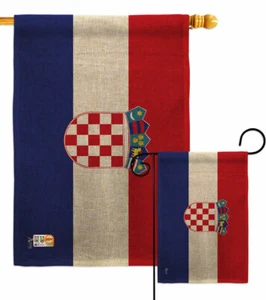 Croatia Burlap Garden Flag Nationality Decorative Small Gift Yard House Banner - Picture 1 of 19