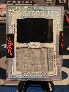 Mantle DiMaggio Berra Ford 1/4 JUMBO Game Worn Patches 2023 Leaf Superlative NY