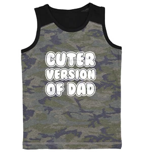 Cuter Version Of Dad - Father Dad Father's Day Cute Youth Contrast Tank Top - Picture 1 of 7