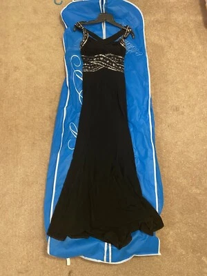 Black Jeweled Formal Gown by Hailey Logan Adrianna Papell Size 2 - Image 1 of 4