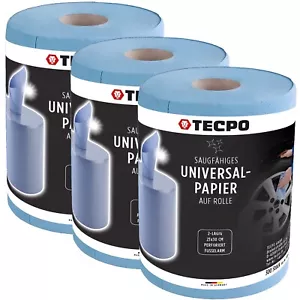 3x ROLLEN 2-lagig PUTZTUCHROLLE BLAU 300 BLATT PUTZPAPIER PAPIER WERKSTATTROLLE - Bild 1 von 4