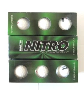 Nitro Blaster Distance Golf Balls 9 Balls 3 Packs of 3 Brand New! - Picture 1 of 3