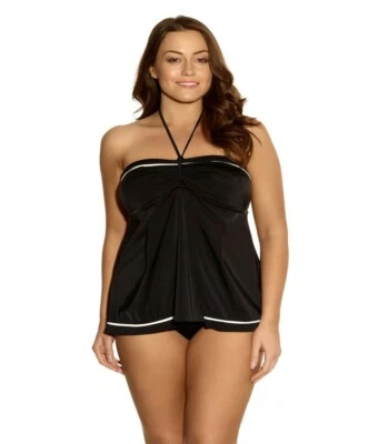 Elomi Essentials Tankini Top 7004 UK Size 12  Black     (15i) - Image 1 of 4