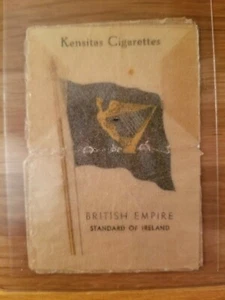 KENSITAS CIGARETTES SILK FLAG 2 1/8" x 3" In Original Wax Wrap - Early 1900's - Picture 1 of 1