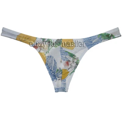 Men's Tempting Bikini Sheer Mesh Thong Bulge Pouch Tangas Jockstrap Underwear - Image 1 of 4