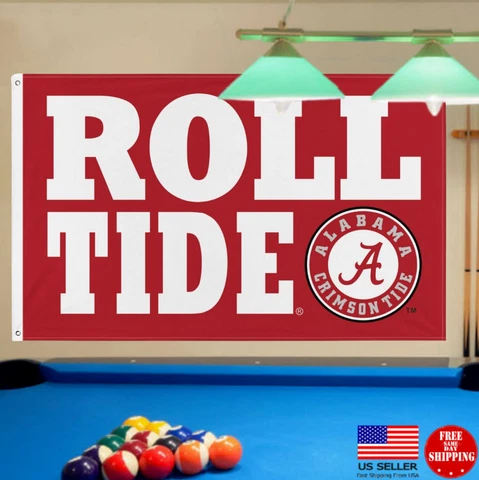 Alabama Crimson Tide 3x5 Man Cave Flag New USA Crimsontide Bama Roll Tide Banner Cover