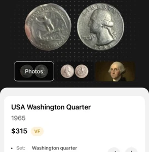 1965 Washington quarter 10% Off Center Strike - Picture 1 of 1