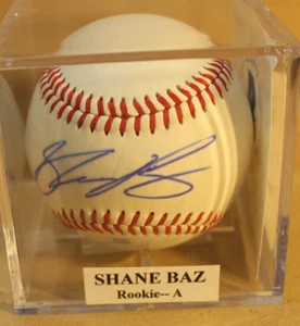 BAZ, SHANE (2021-2022, 2024) TAMPA BAY RAYS SIGNED BASEBALL(Beckett Auth) - Picture 1 of 2