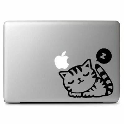 Cute Sleeping Cat Kitty Decal Sticker for Macbook Air/Pro Laptop Car Window Wall - Image 1 of 4