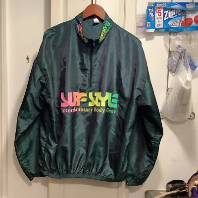 Vintage Surf Style Interplanetary Body Gear One Size Quarter Zip Pullover Jacket - Image 1 of 4